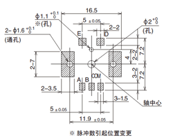 印刷电路板安装孔参考图 回流焊型　