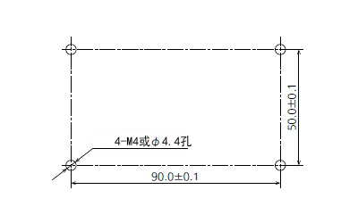 标准散热器 (AQP813) 安装孔加工图