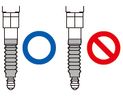 (4)如右图所示，确认橡胶波纹管是否变形。 如果橡胶波纹管变形，请采取旋转橡胶波纹管等措施使其恢复正常形状。